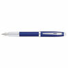 Picture of Sheaffer 100 Glossy Blue Lacquer Fountain Pen with Polished Chrome Trim and Medium Nib