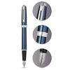 Picture of Sheaffer Prelude Deep Blue w/Horizontal Line Engraving and Medium Nib Fountain Pen