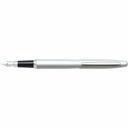 Picture of Sheaffer VFM Strobe Silver Fountain Pen with Chrome Trim and Medium Nib