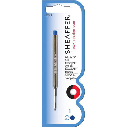 Picture of Sheaffer Ballpoint Refill "K" Style - Blue Fine - Blister Card