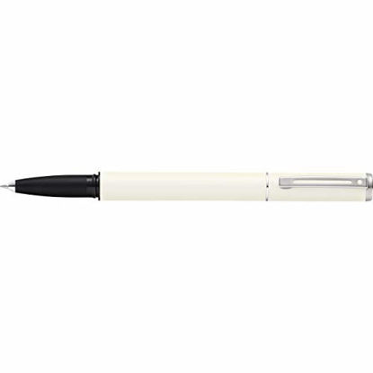 Picture of Sheaffer Pop Glossy White Gel Rollerball Pen with Chrome Trim