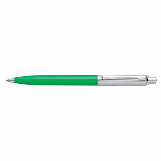 Picture of Sheaffer Sentinel Bright Green Ballpoint Pen with Brushed Chrome Cap