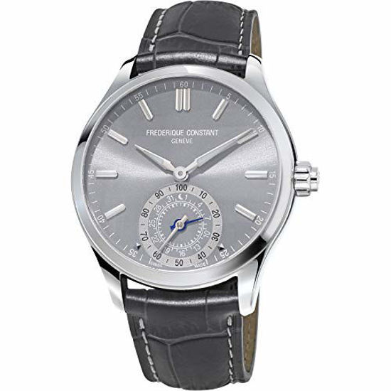 Picture of Frederique Constant Men's HOROLOGICAL SMARTWATCH Stainless Steel Smart Watch with Leather Strap, Gray, 21 (Model: FC-285LGS5B6)
