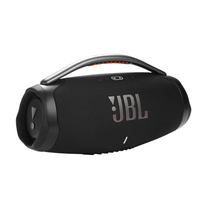 Picture of JBL Boombox 3 - Portable Bluetooth Speaker, Powerful Sound and Monstrous bass, IPX7 Waterproof, 24 Hours of Playtime, powerbank, JBL PartyBoost for Speaker Pairing (Black) (Renewed)
