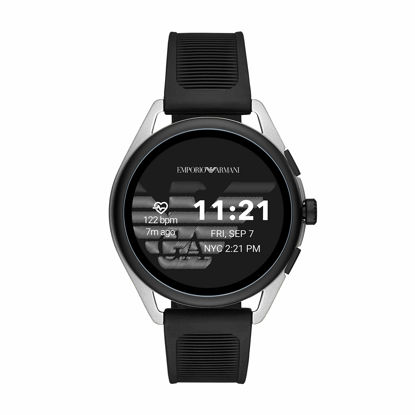 Picture of Emporio Armani Men's Smartwatch 3 Touchscreen Aluminum and Rubber Smartwatch, Black and silver-ART5021