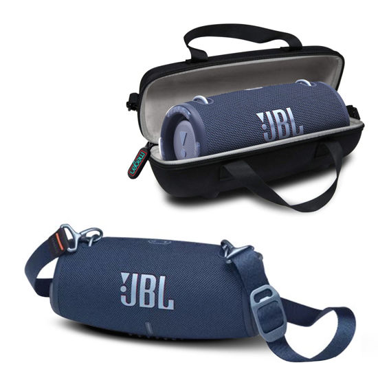 Picture of JBL Xtreme 3 Portable Bluetooth Speaker - Powerful Sound & Deep Bass - IP67 Waterproof - Pair with Multiple Speakers - Wireless Bluetooth Speaker Bundle with Megen Protective Hardshell Case (Blue)