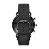 Picture of Emporio Armani Mens Aviator Leather Hybrid Smart Watch, Color: Black (Model: ART3030)