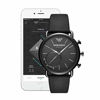 Picture of Emporio Armani Mens Aviator Leather Hybrid Smart Watch, Color: Black (Model: ART3030)