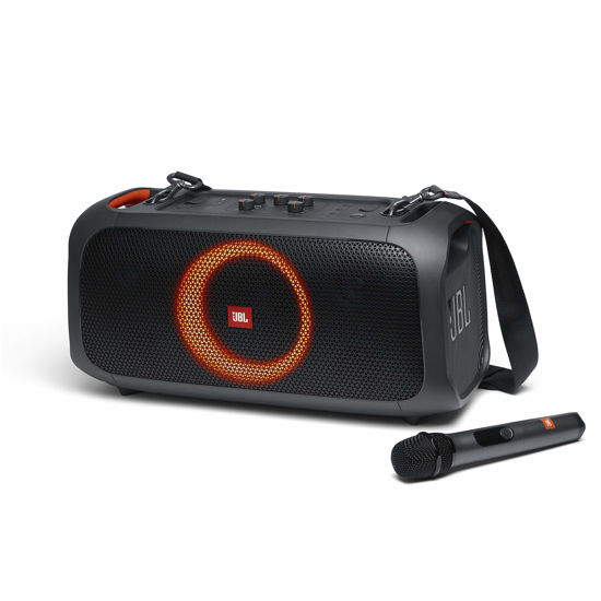 Picture of JBL PartyBox On-The-Go Portable Party Speaker with Built-in Lights Black (Renewed) (with Microphone)