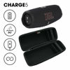 Picture of JBL Charge 5 Waterproof Portable Speaker with Built-in Powerbank and gSport Carbon Fiber Case (Black)