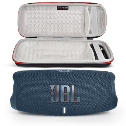 Picture of JBL Charge 5 Portable Waterproof Wireless Bluetooth Speaker Bundle with Boomph Portable Hard Carrying Protective Case - Blue