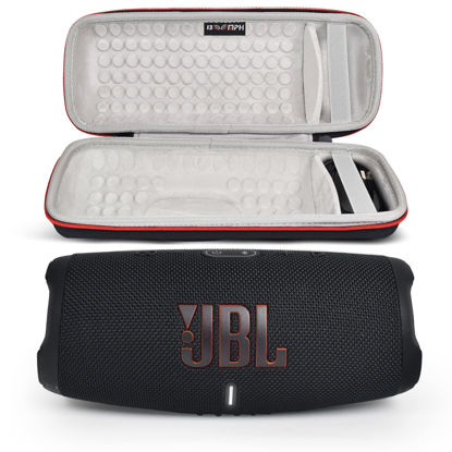 Picture of JBL Charge 5 Portable Waterproof Wireless Bluetooth Speaker Bundle with Boomph Portable Hard Carrying Protective Case - Black