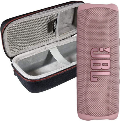 Picture of JBL Flip 6 Waterproof Portable Wireless Bluetooth Speaker Bundle with Hardshell Protective Case (Pink)