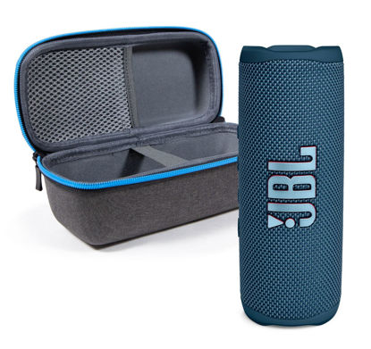 Picture of JBL Flip 6 Waterproof Portable Wireless Bluetooth Speaker Bundle with divvi! Premium Hardshell Case - Blue