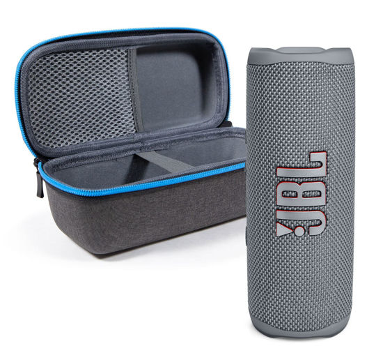 Picture of JBL Flip 6 Waterproof Portable Wireless Bluetooth Speaker Bundle with divvi! Premium Hardshell Case - Gray