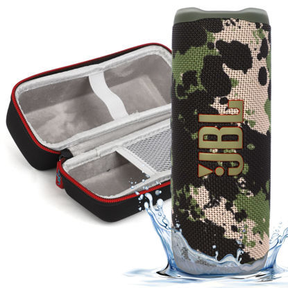 Picture of JBL Flip 6 - Waterproof Portable Bluetooth Speaker, Powerful Sound and deep bass, IPX7 Waterproof, 12 Hours of Playtime with Megen Hardshell Case - Camo