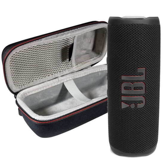 Picture of JBL Flip 6 Waterproof Portable Wireless Bluetooth Speaker Bundle with Hardshell Protective Case (Black)