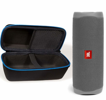 Picture of JBL Flip 5 Waterproof Portable Wireless Bluetooth Speaker Bundle with divvi! Protective Hardshell Case - Gray