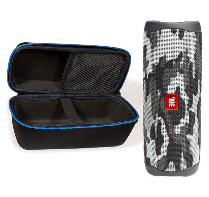 Picture of JBL Flip 5 Waterproof Portable Wireless Bluetooth Speaker Bundle with divvi! Protective Hardshell Case - Black Camo