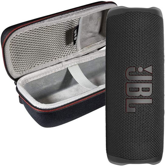 Picture of JBL FLIP 6 Portable Speaker IPX7 Waterproof On-The-Go Bundle with WRP Deluxe Hardshell Case (Black)