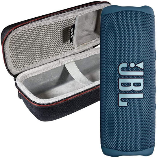 Picture of JBL FLIP 6 Portable Speaker IPX7 Waterproof On-The-Go Bundle with WRP Deluxe Hardshell Case (Blue)