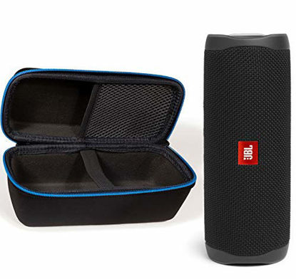 Picture of JBL Flip 5 Waterproof Portable Wireless Bluetooth Speaker Bundle with divvi! Protective Hardshell Case - Black