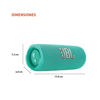 Picture of JBL Flip 6 - Portable Bluetooth Speaker, Powerful Sound and Deep Bass, IPX7 Waterproof, 12 Hours of Playtime, Speaker for Home, Outdoor and Travel (Teal) (Renewed)