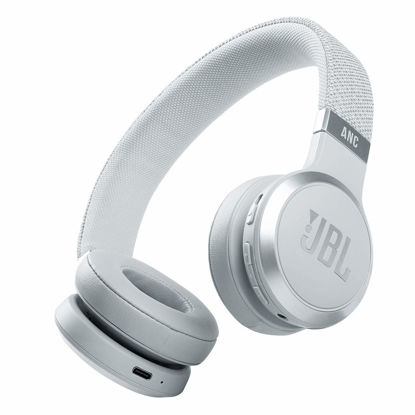 Picture of JBL Live 460NC - Wireless On-Ear Noise Cancelling Headphones with Long Battery Life and Voice Assistant Control - White (Renewed)