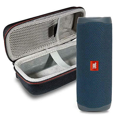 Picture of JBL Flip 5 Waterproof Portable Wireless Bluetooth Speaker Bundle with Hardshell Protective Case - Blue