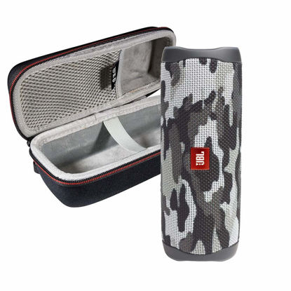 Picture of JBL FLIP 5 Portable Speaker IPX7 Waterproof On-The-Go Bundle with WRP Deluxe Hardshell Case (Black Camo)