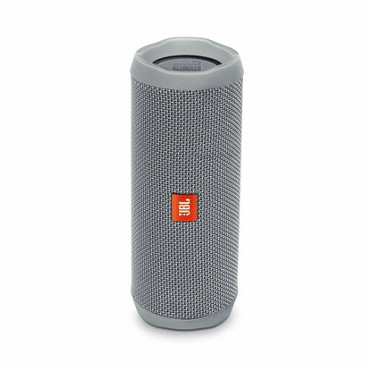 Picture of JBL Flip 4, Gray - Waterproof, Portable & Durable Bluetooth Speaker - Up to 12 Hours of Wireless Streaming - Includes Noise-Cancelling Speakerphone, Voice Assistant & JBL Connect+