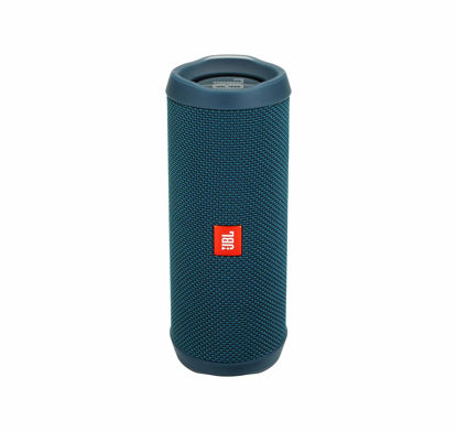 Picture of JBL Flip 4 Waterproof Portable Bluetooth Speaker - Ocean Blue (Renewed)