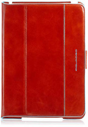 Picture of Piquadro Ipadair2 Stand Up Leather Case with Automatic Sleep/Wake Function, Orange, One Size