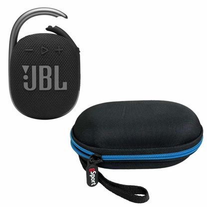 Picture of JBL Clip 4 Waterproof Portable Bluetooth Speaker Bundle with gSport EVA Hardshell Case (Black)