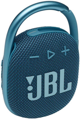 Picture of JBL Clip 4: Portable Speaker with Bluetooth, Built-in Battery, Waterproof and Dustproof Feature - Blue New (Renewed)