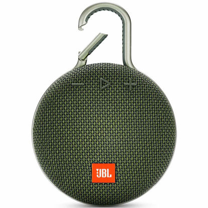 Picture of JBL Clip 3, Forest Green - Waterproof, Durable & Portable Bluetooth Speaker - Up to 10 Hours of Play - Includes Noise-Cancelling Speakerphone & Wireless Streaming