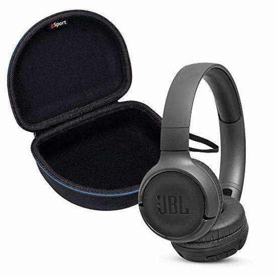 Picture of JBL Tune 500BT On-Ear Wireless Bluetooth Headphone Bundle with gSport Deluxe Travel Case (Black)