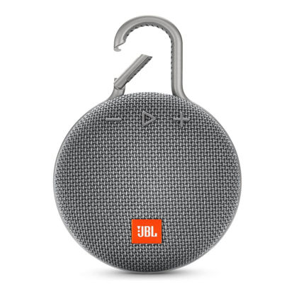 Picture of JBL Clip 3, Gray - Waterproof, Durable & Portable Bluetooth Speaker - Up to 10 Hours of Play - Includes Noise-Cancelling Speakerphone & Wireless Streaming