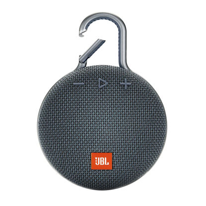 Picture of JBL Clip 3, Blue - Waterproof, Durable & Portable Bluetooth Speaker - Up to 10 Hours of Play - Includes Noise-Cancelling Speakerphone & Wireless Streaming