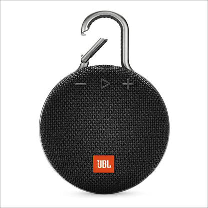 Picture of JBL Clip 3, Black - Waterproof, Durable & Portable Bluetooth Speaker - Up to 10 Hours of Play - Includes Noise-Cancelling Speakerphone & Wireless Streaming