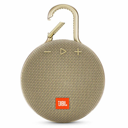 Picture of JBL Clip 3 Portable Bluetooth Waterproof Speaker (Sand) (Renewed)