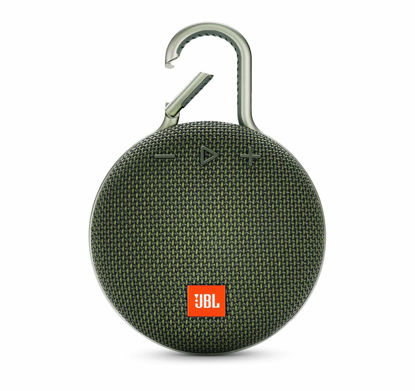 Picture of JBL Clip 3 Waterproof Portable Bluetooth Speaker - Green (Renewed)