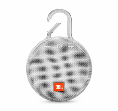 Picture of JBL Clip 3 Waterproof Portable Bluetooth Speaker - White (Renewed)