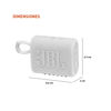 Picture of JBL Go 3: Portable Speaker with Bluetooth, Built-in Battery, Waterproof and Dustproof Feature - White