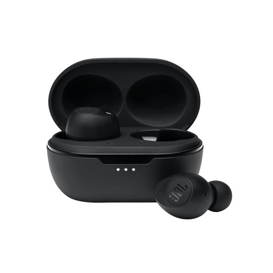 Picture of JBL Tune 115TWS True Wireless in-Ear Headphones Pure Bass Sound, 21H Battery, Bluetooth, Dual Connect, Wireless Calls, Music, Native Voice Assistant (Black)