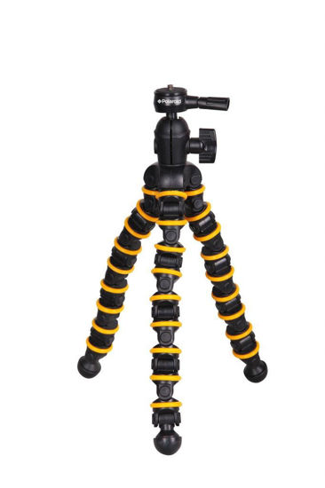 Picture of Polaroid Snap and Wrap Flexi Tripod with 360° Rotating Ball Head - Flexible Vertebrae-Like Legs & Rubberized Feet for Endless Conforming Ability & Sure Grip