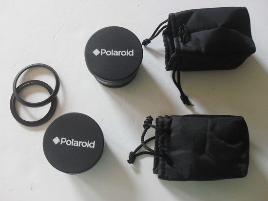 Picture of Polaroid Studio Series 52/55/58mm .43x HD Wide Angle Lens With Macro Attachment + Polaroid Studio Series 2.2X HD Telephoto Lens Travel Kit