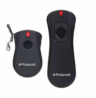 Picture of Polaroid Wireless Camera Shutter Remote - Includes Receiver, Handheld Transmitter & Connector Cable - Transmitter Enables Shooting Mode Switching w/o Need of Adjusting Camera Settings - Battery Operated (Batteries ncluded) For Nikon D90, D3100, D3200, D5000, D5100, D5200, D5300, D7000, D7100, D600, D610, P7700, P7800 SLR Cameras