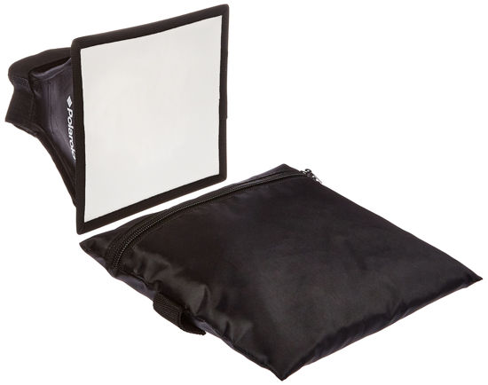 Picture of Polaroid Universal Studio Soft Box Flash Diffuser for Canon EOS, Nikon, Olympus, Pentax, Panasonic, Sony, Sigma, & Other External Flash Units (7" x 6" Screen)