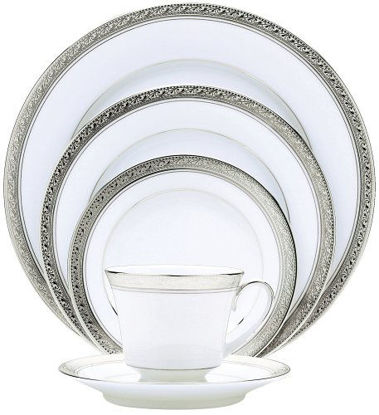 Picture of Noritake Crestwood Platinum 20-Piece Dinnerware Place Setting, Service for 4